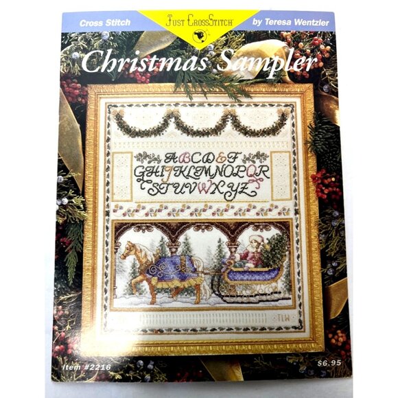 "Christmas Sampler" Cross Stitch Pattern By Teresa Wentzler - Picture 1 of 4